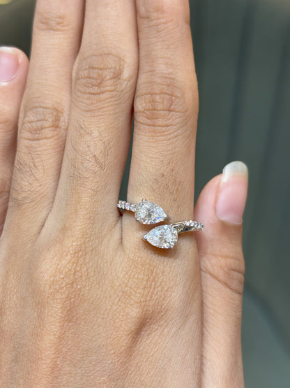 Pear Bypass Ring