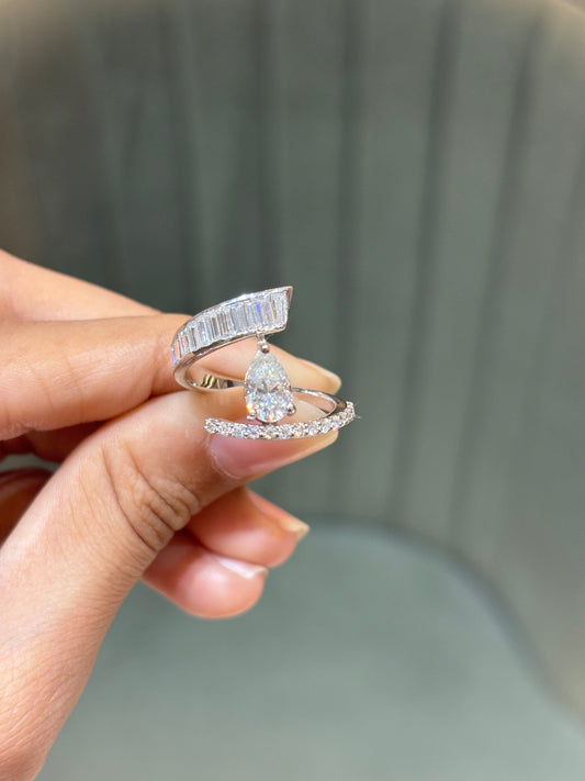 The Cascade Pear Ring