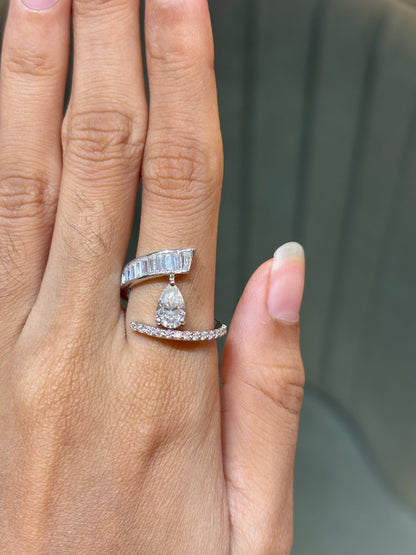 The Cascade Pear Ring