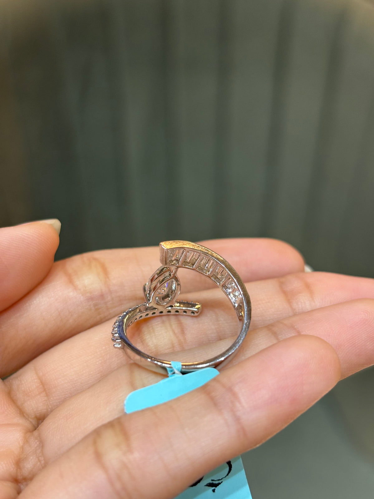 The Cascade Pear Ring