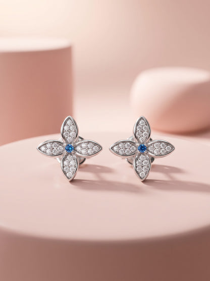 Diamond Clover Pendant Set