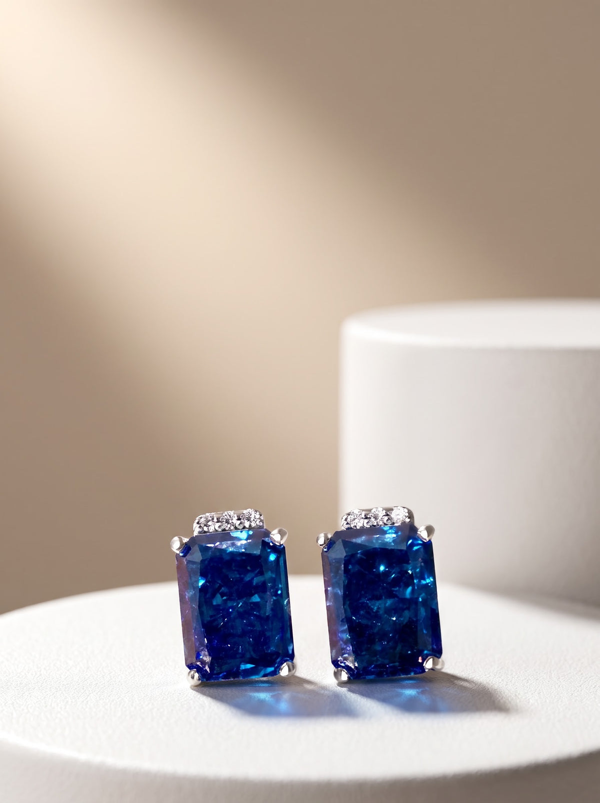Blue Crystal Pendent set