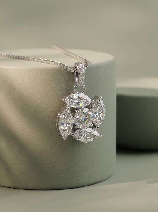 Diamond Pinwheel Pendant Set
