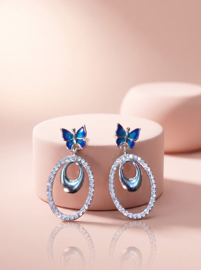 Blue Butterfly Pendant Set