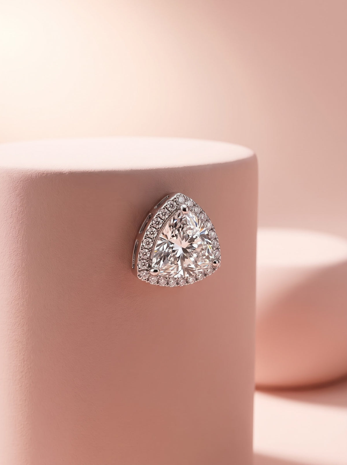Trillion Halo Pendant Set