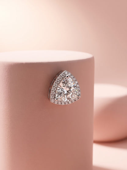 Trillion Halo Pendant Set
