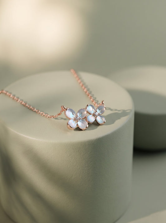 Duo Blossom Pendant Chain