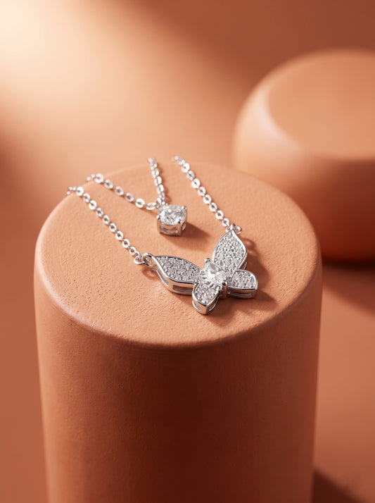 Layered Butterfly Necklace