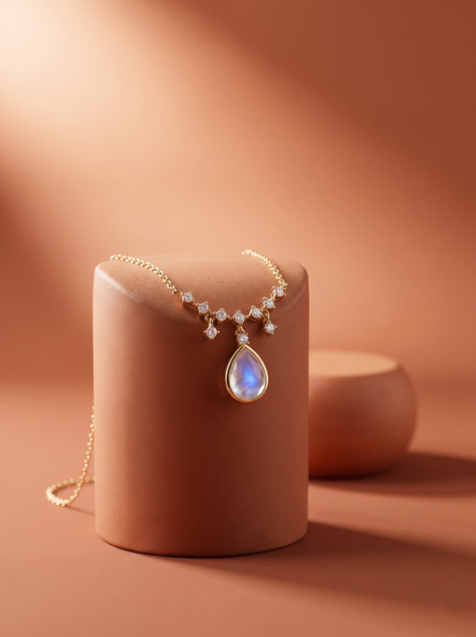 Celeste Pearl Drop Pendant Chain