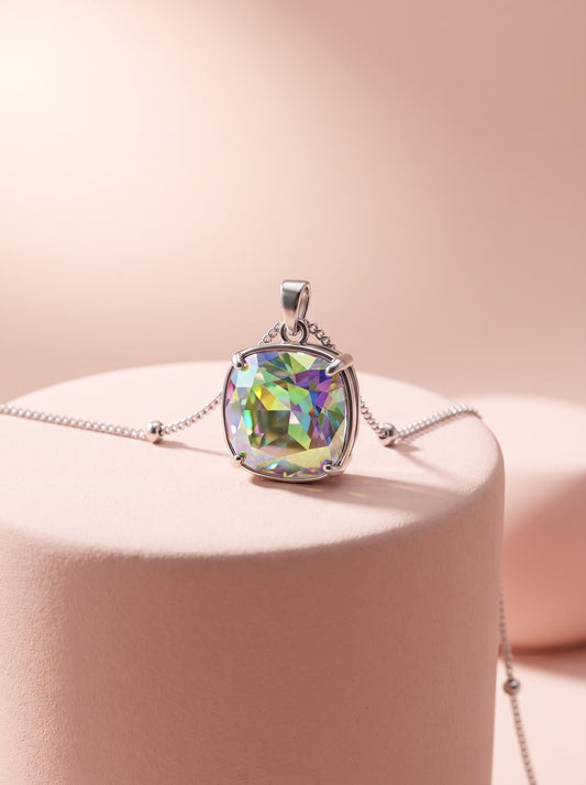 Aurora Cushion Pendant Chain