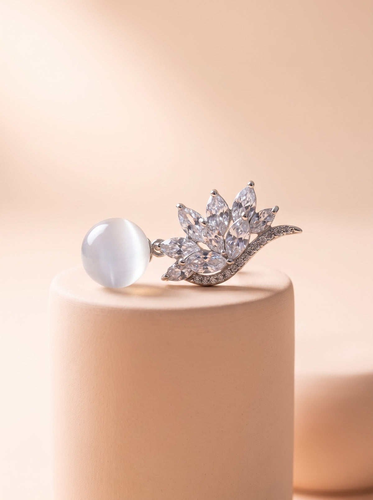 Plume Pearl Drop Earrings