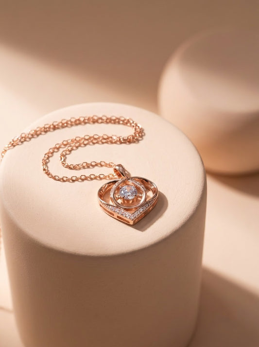 Bloom Heart Pendant Chain