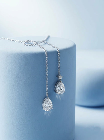 Dual Pear Lariat Chain