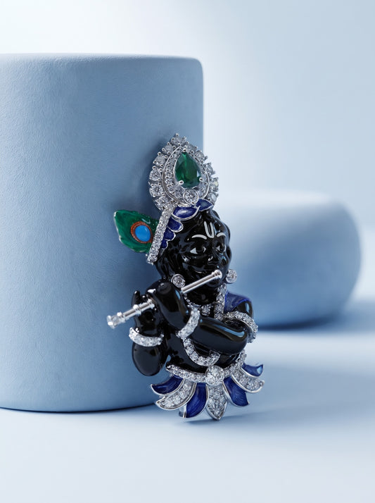 Krishna Enamel Pendant