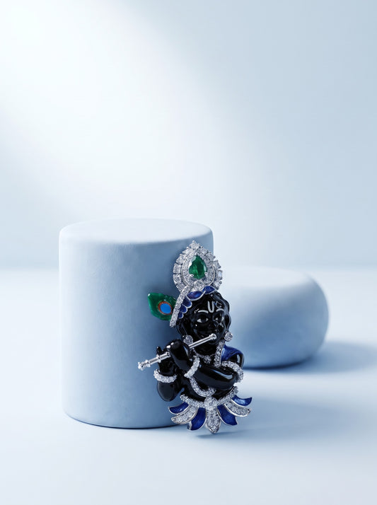 Krishna Enamel Pendant