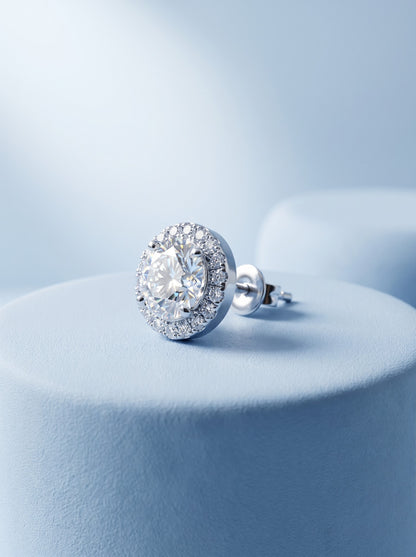 Round Halo Studs