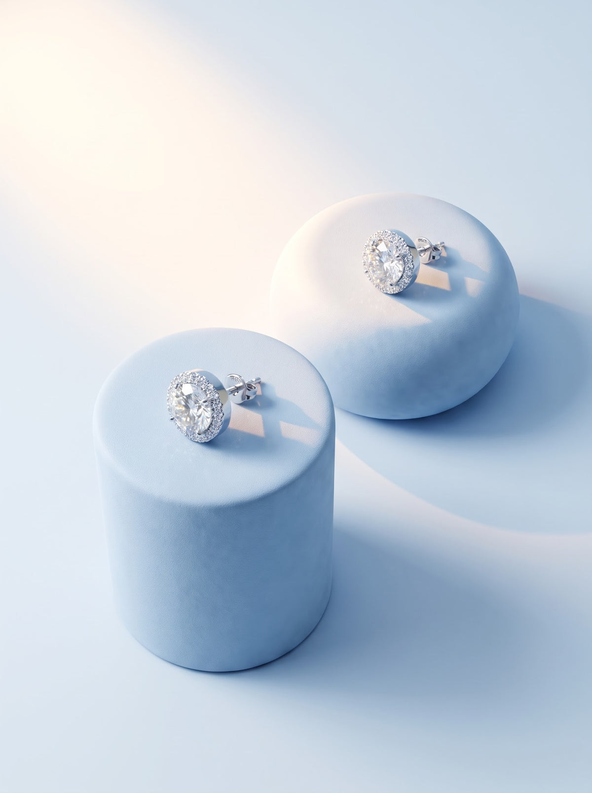 Round Halo Studs