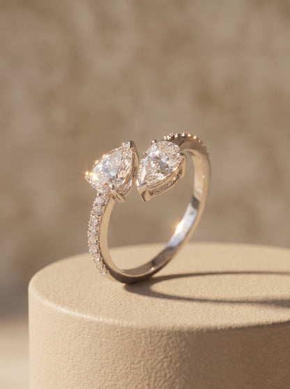 Pear Bypass Ring