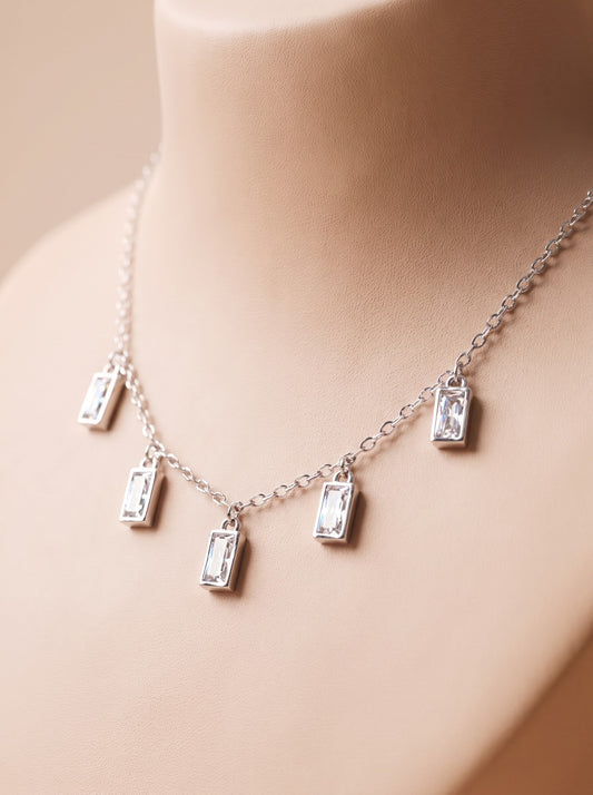 Baguette Fringe Necklace