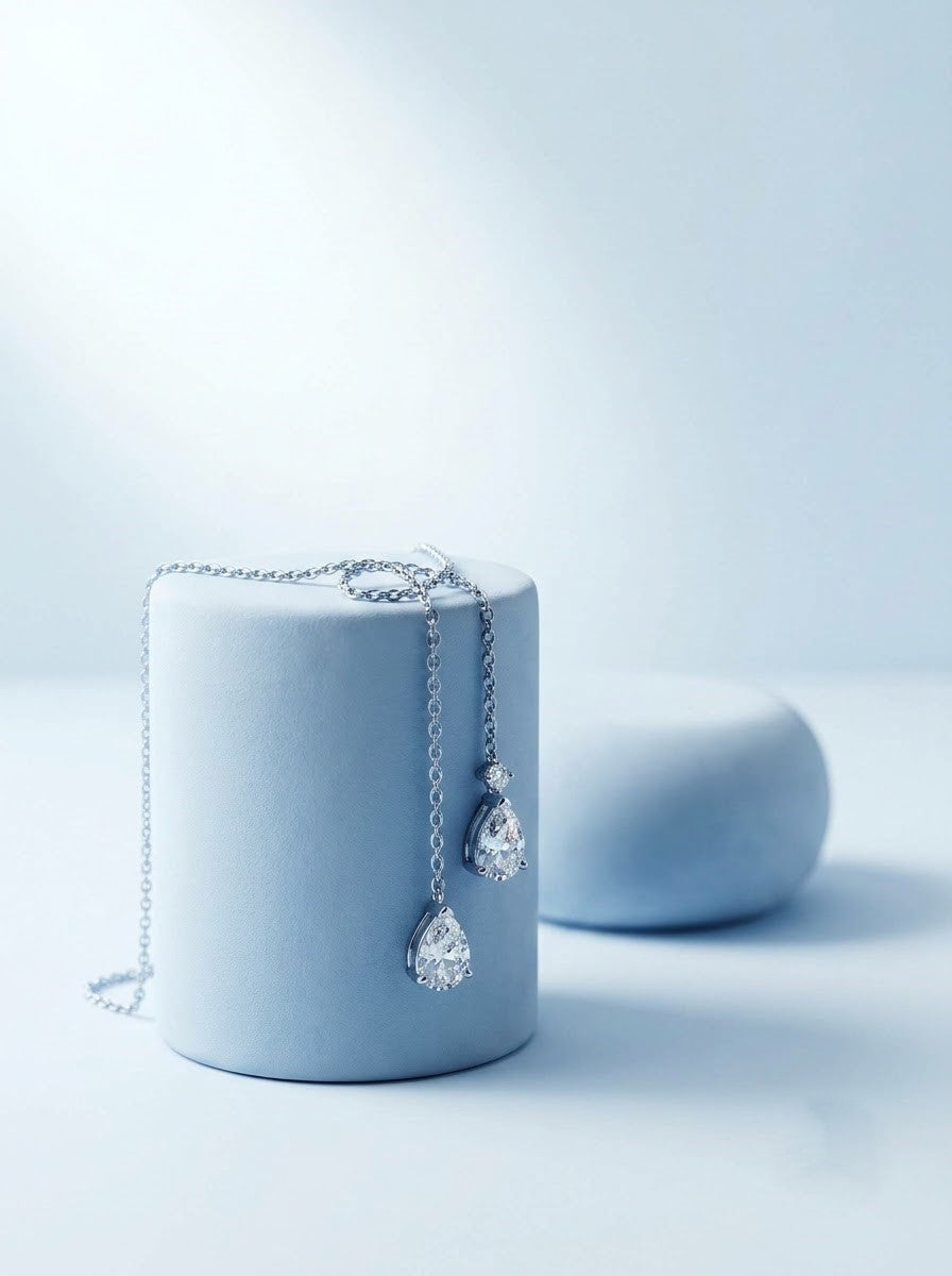 Dual Pear Lariat Chain