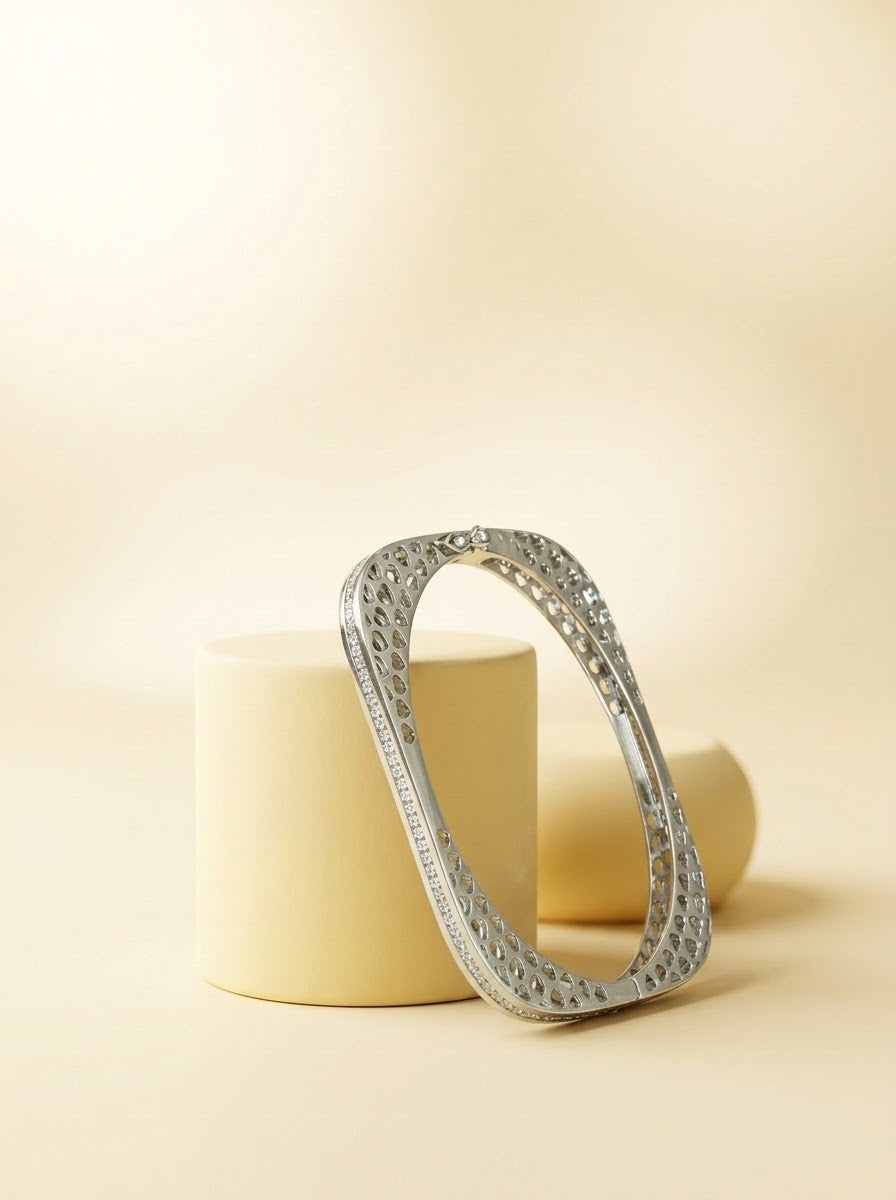 Contoured Diamond Kada