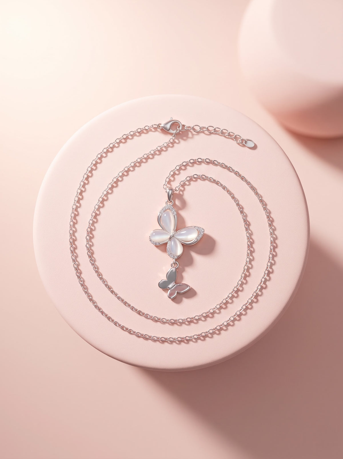 Duo Butterfly Pendant Chain