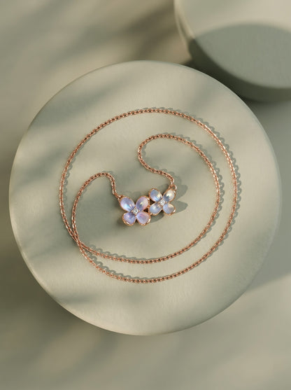 Duo Blossom Pendant Chain