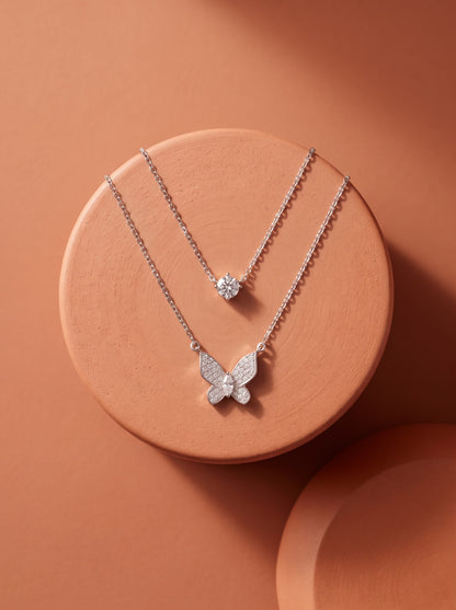 Layered Butterfly Necklace