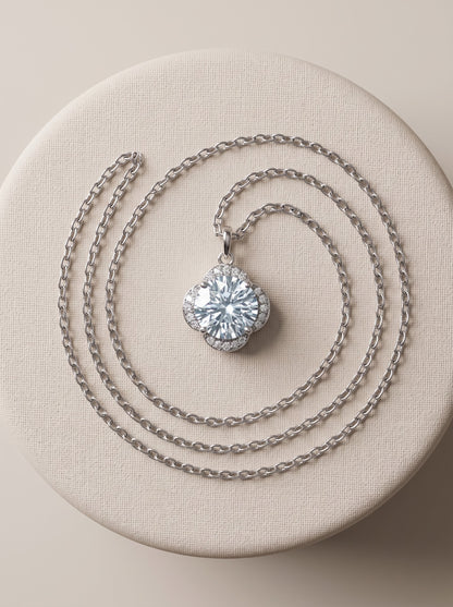 Azure Bloom Pendant Chain