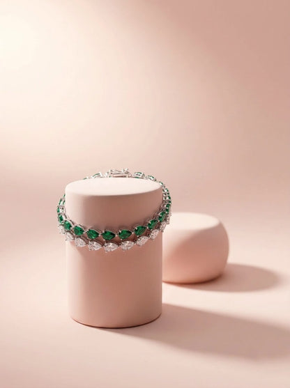 Pear-Cut Tennis Bracelets