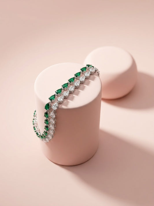 Pear-Cut Tennis Bracelets