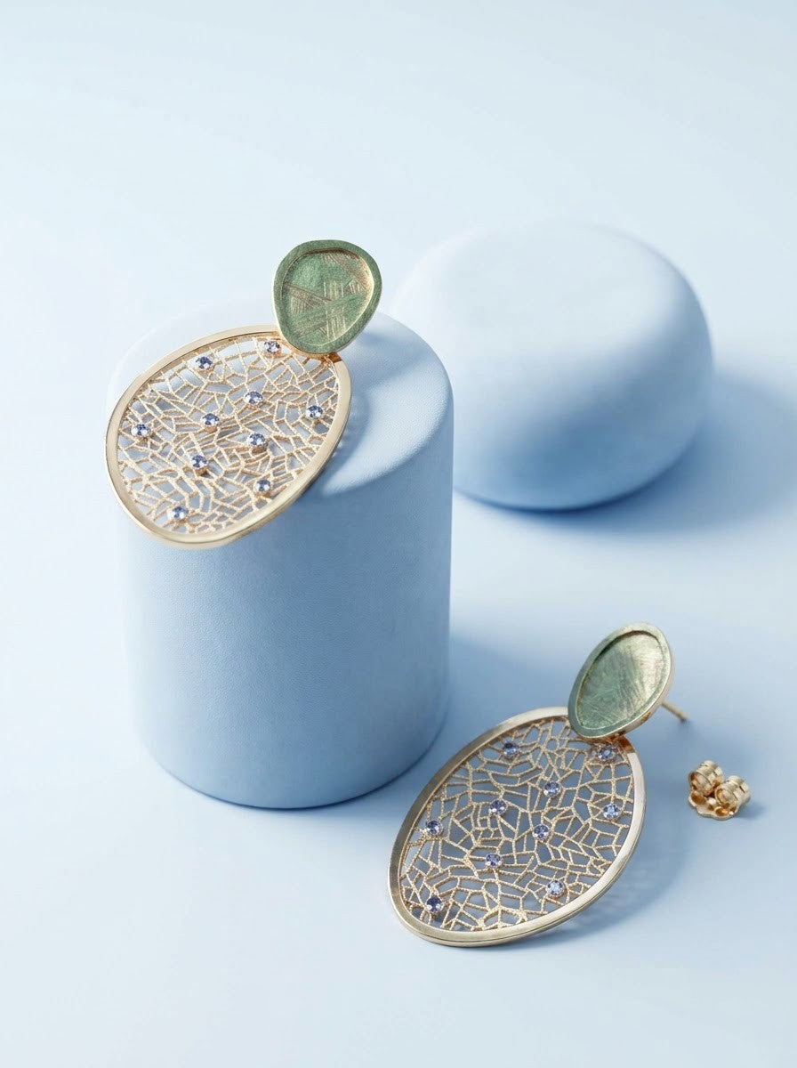 Golden Mesh Earrings