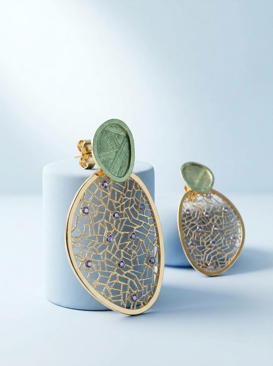 Golden Mesh Earrings