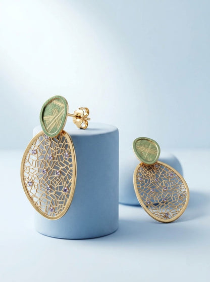 Golden Mesh Earrings