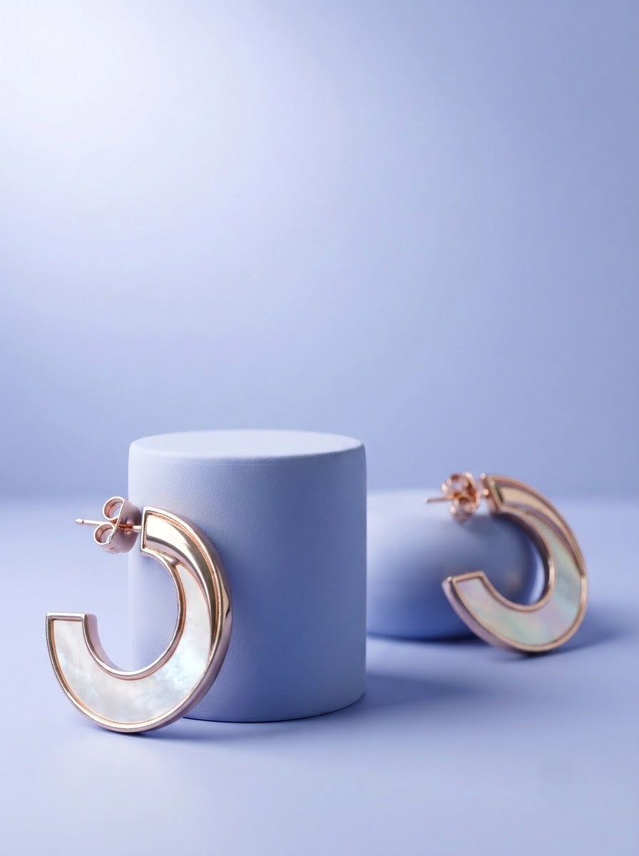 Pearl Curve Hoops