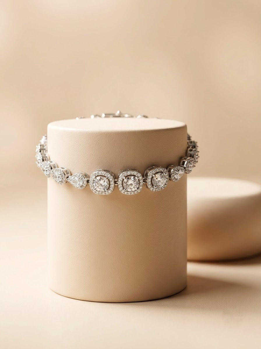 Cushion Halo Bracelet