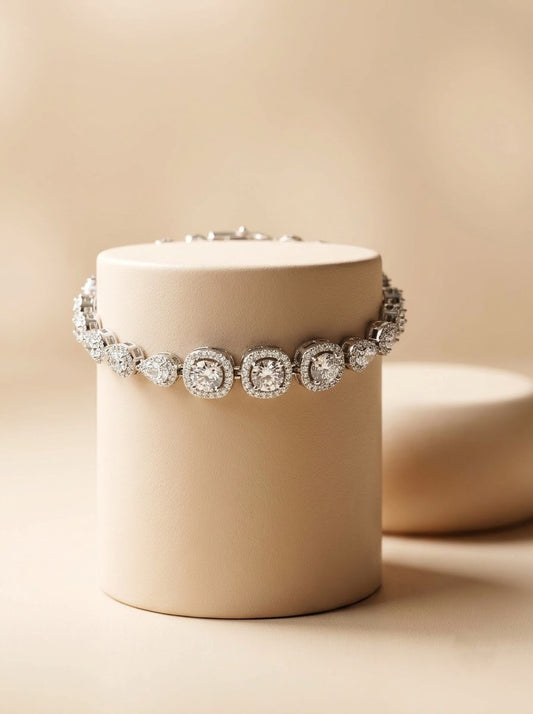 Cushion Halo Bracelet