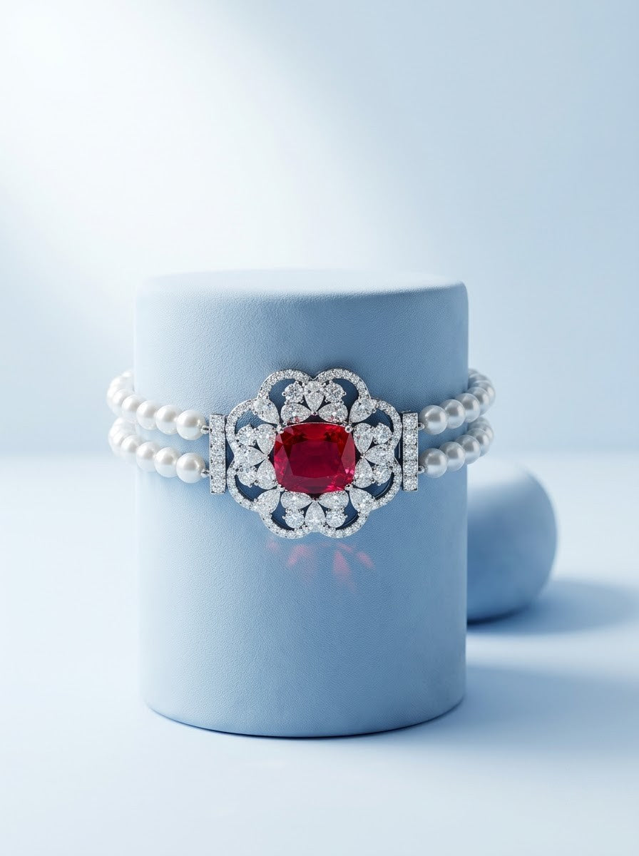 Ruby Flora Bracelete