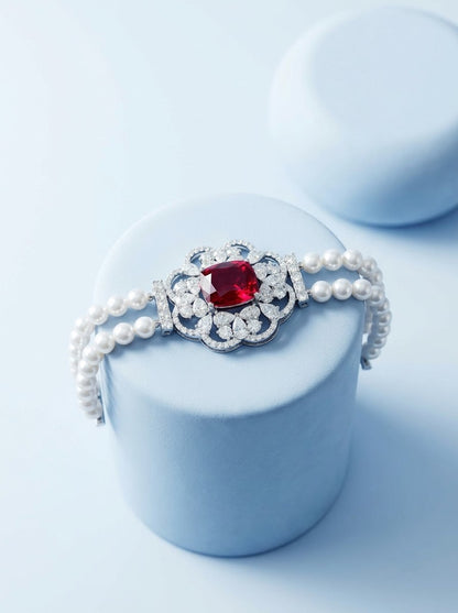 Ruby Flora Bracelete