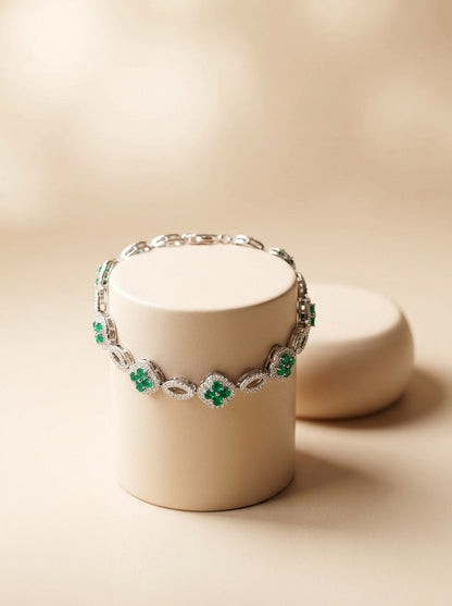 Emerald Clover Bracelet