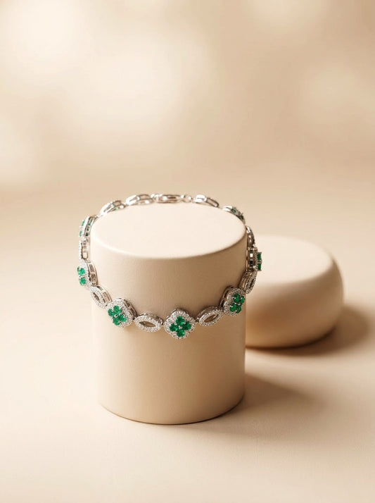 Emerald Clover Bracelet