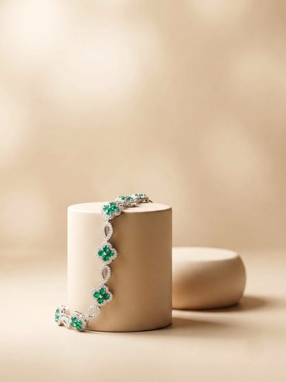 Emerald Clover Bracelet