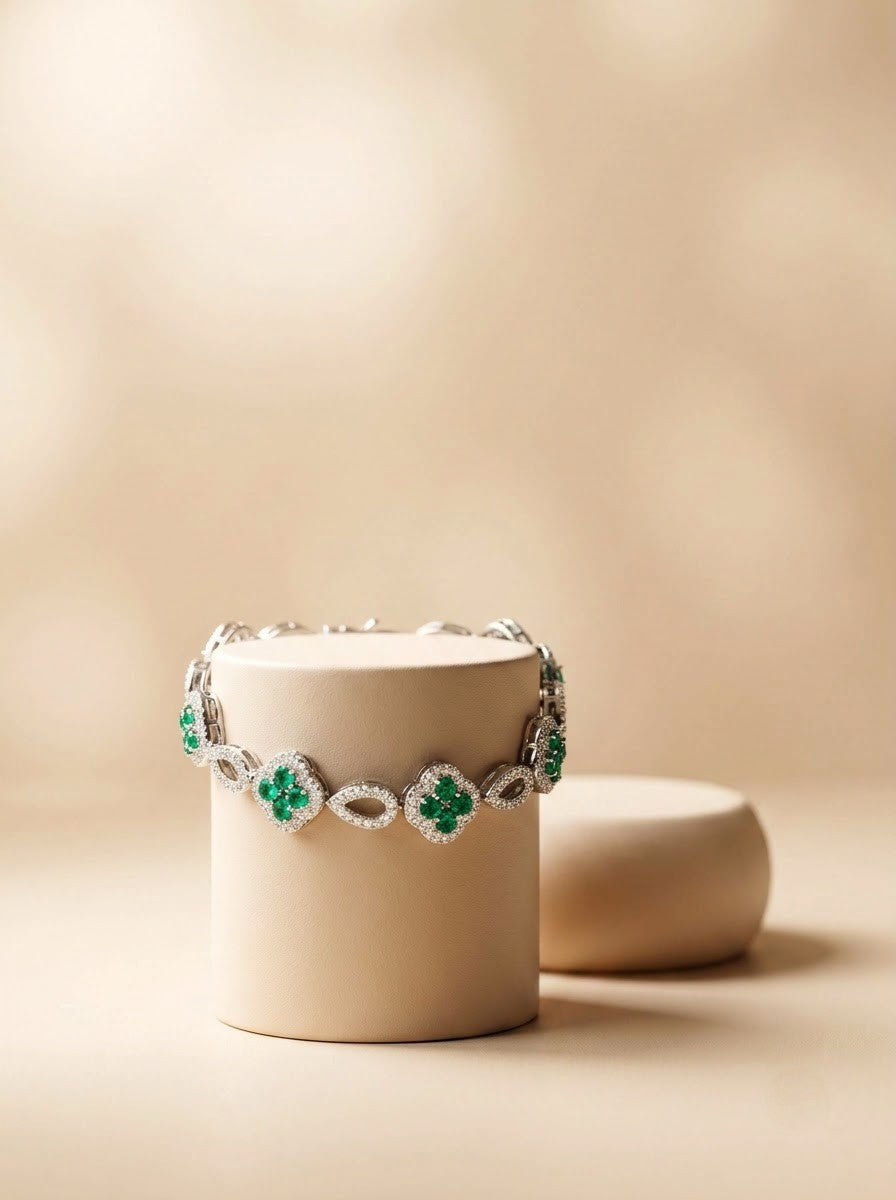 Emerald Clover Bracelet