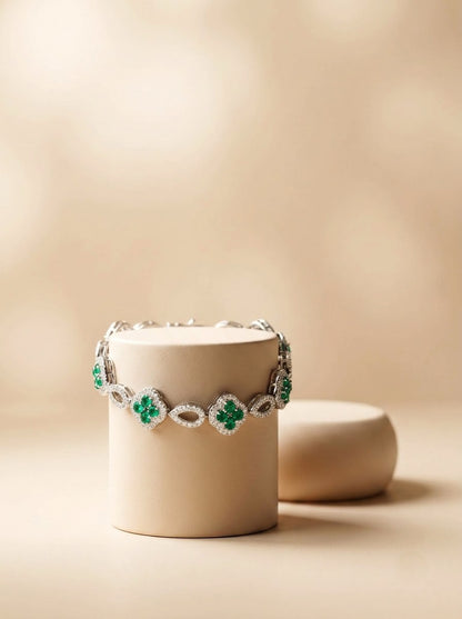 Emerald Clover Bracelet