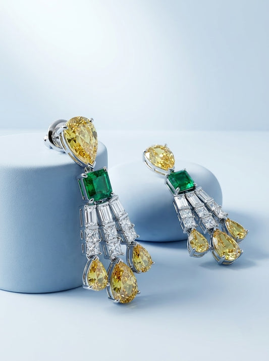 Citrine Chandelier Earrings