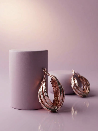 Rose Flush Hoops