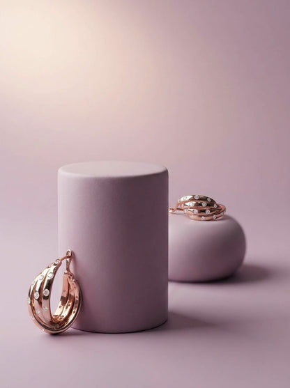 Rose Flush Hoops