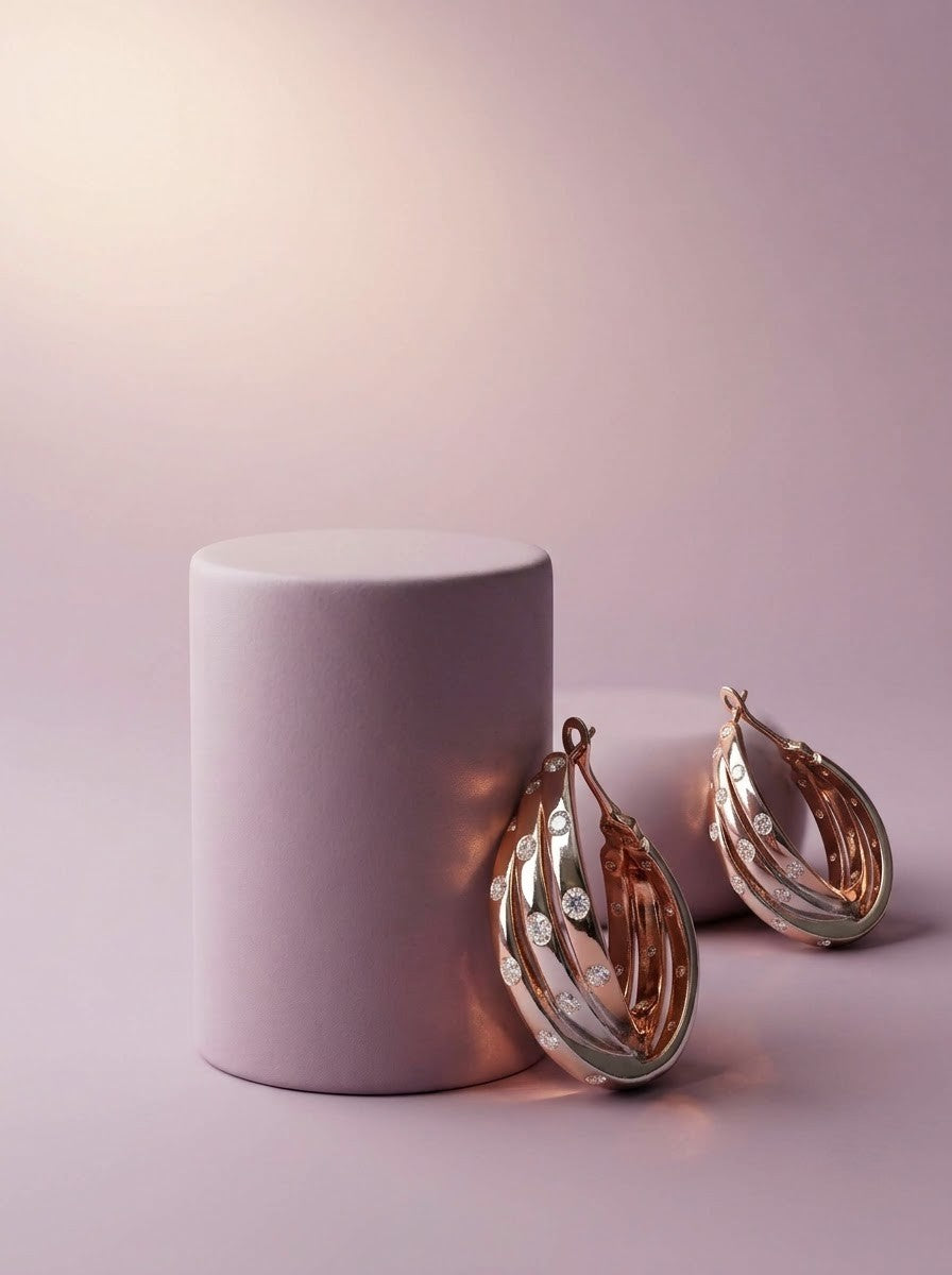 Rose Flush Hoops