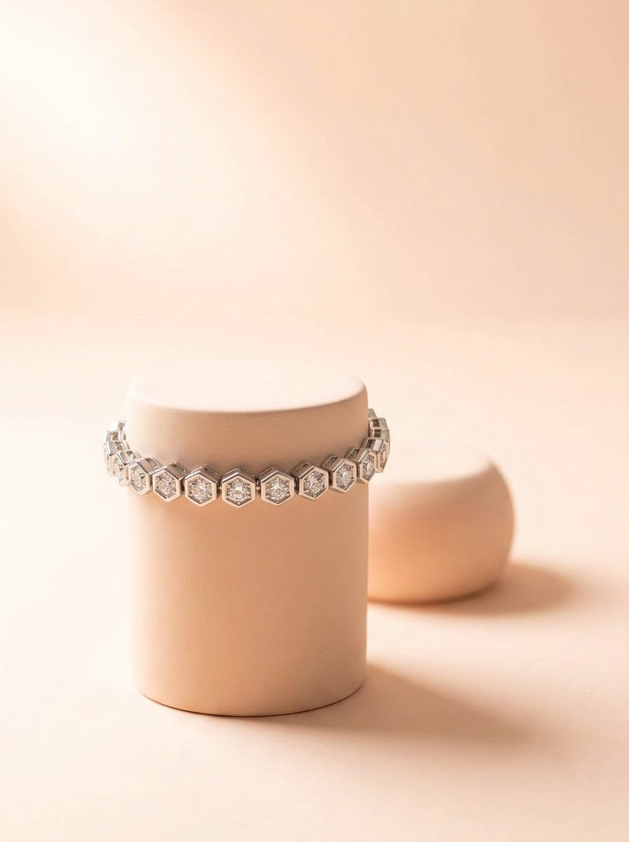 Hexagon Tennis Bracelet