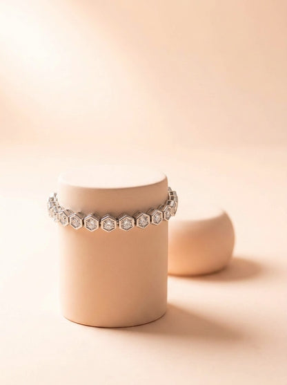Hexagon Tennis Bracelet